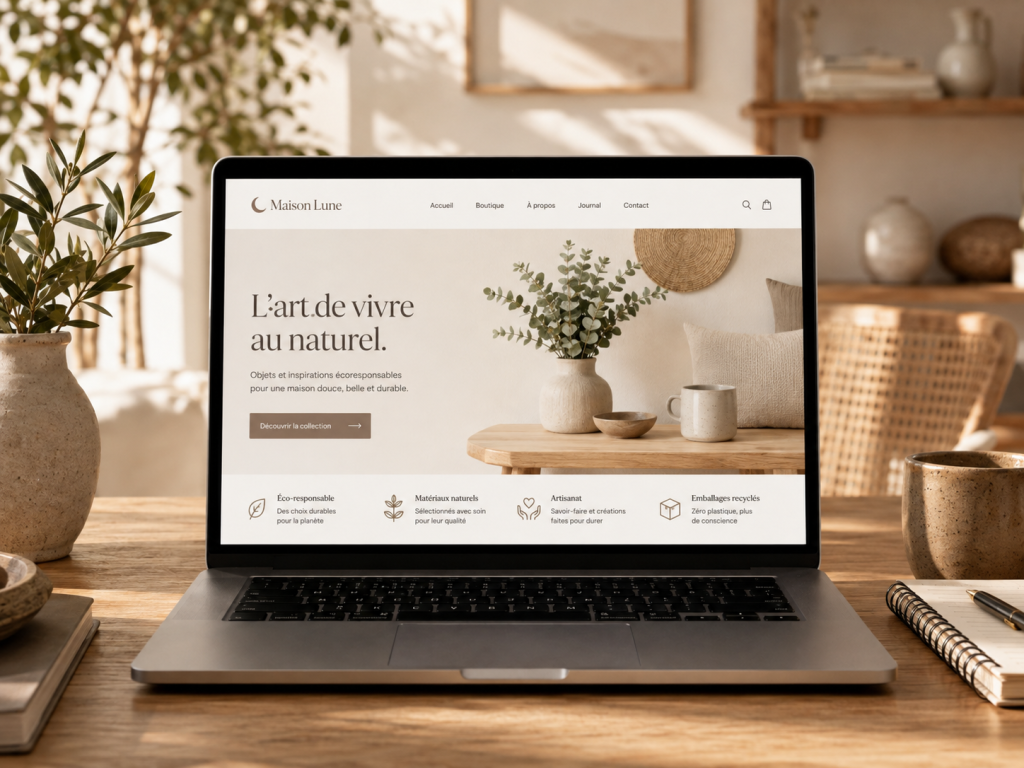 Aperçu de la boutique e-commerce Maison Lune